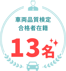 車両品質検定合格者13名